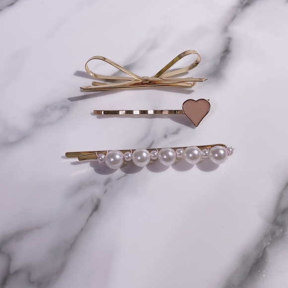 🎉3/$30 Brand New Chic Korean Fashion Inspired Hair Barrettes (Set of 3) - Picture 2 of 8